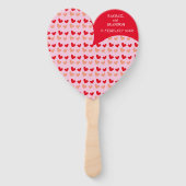 Éventail programme de coeur rose rouge (Devant)