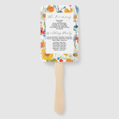 Éventail Programme de floraison d'été pour les mariages (Dos)