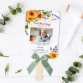 Éventail Programme de funérailles Tournesols & Lavande Ense