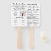 Éventail Programme de jour de mariage du journal Mariage Ca (Devant et derrière)