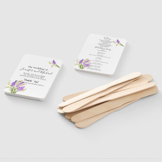 Éventail Programme de lavande et de fleurs vertes (Non-assemblé)