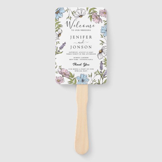 Éventail Programme de mariage (Devant)