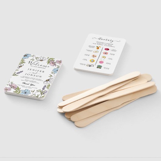 Éventail Programme de mariage (Non-assemblé)