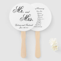 Programme de mariage à calligraphie élégante de M.