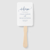 Éventail Programme de mariage à calligraphie script jolie b (Devant)
