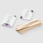 Éventail Programme de mariage à fleurs violettes et vertes (Non-assemblé)