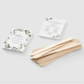 Éventail Programme de mariage à l'aquarelle à l'eucalyptus  (Non-assemblé)