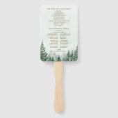 Éventail Programme de mariage à l'aquarelle rustique de la  (Dos)