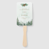 Éventail Programme de mariage à l'aquarelle rustique de la  (Devant)