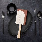 Éventail Programme de mariage à l'arche en terre cuite mini