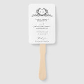 Éventail Programme de mariage à monogramme calligraphié min (Devant)
