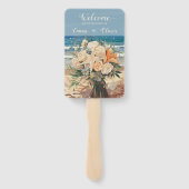 Éventail Programme de mariage à thème balnéaire Ensemble de (Dos)