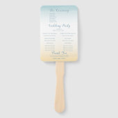 Éventail Programme de mariage à thème balnéaire Ensemble de (Devant)