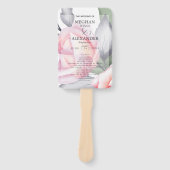 Éventail Programme de mariage | Aquarelle Roses roses roses (Devant)