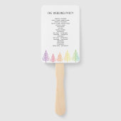 Éventail Programme de mariage Arc-en-ciel couleurs confetti (Dos)