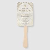 Éventail Programme de mariage Art Déco en or (Devant)