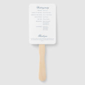 Éventail Programme de mariage au blason monogrammé Régence (Dos)