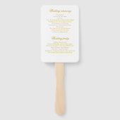 Éventail Programme de mariage au blason monogrammé Régence  (Dos)