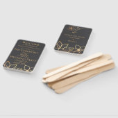 Éventail Programme de mariage au charbon et à l'or (Non-assemblé)