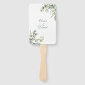 Éventail Programme de mariage au eucalyptus de la verdure m (Devant)