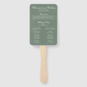 Éventail Programme de mariage au eucalyptus de la verdure m (Dos)