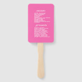 Éventail Programme de mariage au tequila Fiesta Mexicain Ro (Dos)