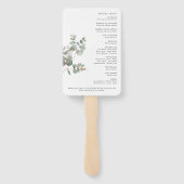 Éventail Programme de mariage aux eucalyptus (Dos)