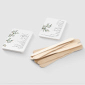Éventail Programme de mariage aux eucalyptus (Non-assemblé)