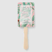 Éventail Programme de mariage aux feuilles de palmier banan (Dos)