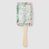 Éventail Programme de mariage aux feuilles de palmier banan (Devant)