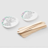 Éventail Programme de mariage aux fleurs pastel délicat (Non-assemblé)