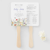 Éventail Programme de mariage aux fleurs sauvages (Devant et derrière)