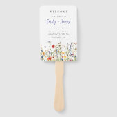 Éventail Programme de mariage aux fleurs sauvages (Devant)