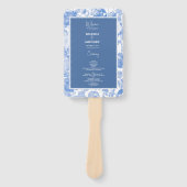 Éventail Programme de mariage aux florales botaniques à l'a (Devant)