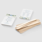 Éventail Programme de mariage aux Hortensias Bleus (Non-assemblé)