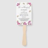 Éventail Programme de mariage aux orchidées violettes délic (Devant)