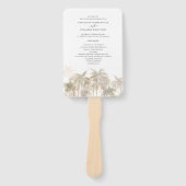 Éventail Programme de mariage aux palmiers tropicaux (Devant)