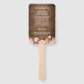 Éventail Programme de mariage avec guirlande lumineuse flor (Dos)