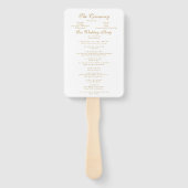 ÉVENTAIL PROGRAMME DE MARIAGE AVEC MONOGRAMME CHIC ET CALLI (Dos)