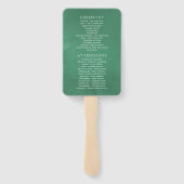 Éventail Programme de mariage avec verdure d'eucalyptus et (Dos)