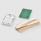 Éventail Programme de mariage avec verdure d'eucalyptus et (Non-assemblé)