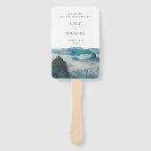 Éventail Programme de mariage avec vue sur Rio de Janeiro (Devant)