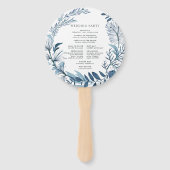 Éventail Programme de mariage Azure sauvage (Dos)