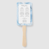 Éventail Programme de mariage Baby Blue Silver Agate (Dos)