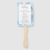 Éventail Programme de mariage Baby Blue Silver Agate (Devant)