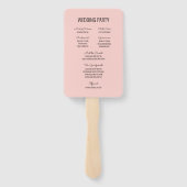 Éventail Programme de mariage Banana Leaf du milieu du sièc (Dos)