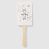 Éventail Programme de mariage Beige Elegance (Dos)