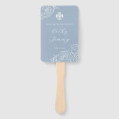 Éventail Programme de mariage bilingue vietnamien et Merci (Devant)