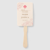 Éventail Programme de mariage bilingue vietnamien et Merci (Devant)