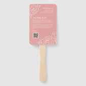 Éventail Programme de mariage bilingue vietnamien et Merci (Dos)